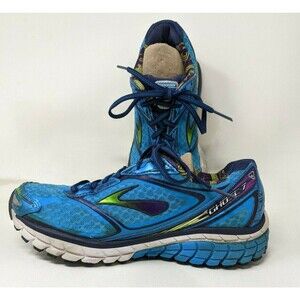 Brooks Ghost 7 G7 Aqua Blue White Athletic Running Shoes Women's US 8 Medium